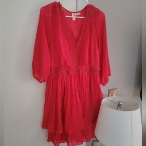 Anthropologie Meadow Rue Red Dress